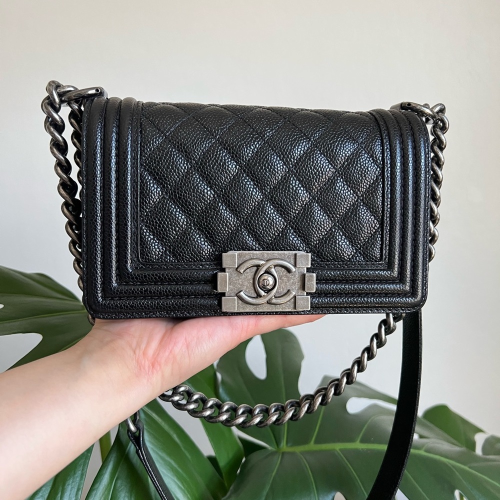 Authentic Chanel small boy bag.